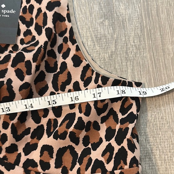 Kate Spade Women's Sz 14 Spotted Leopard Bow Knot Print Sleeveless Casual‎ Top - Picture 7 of 12